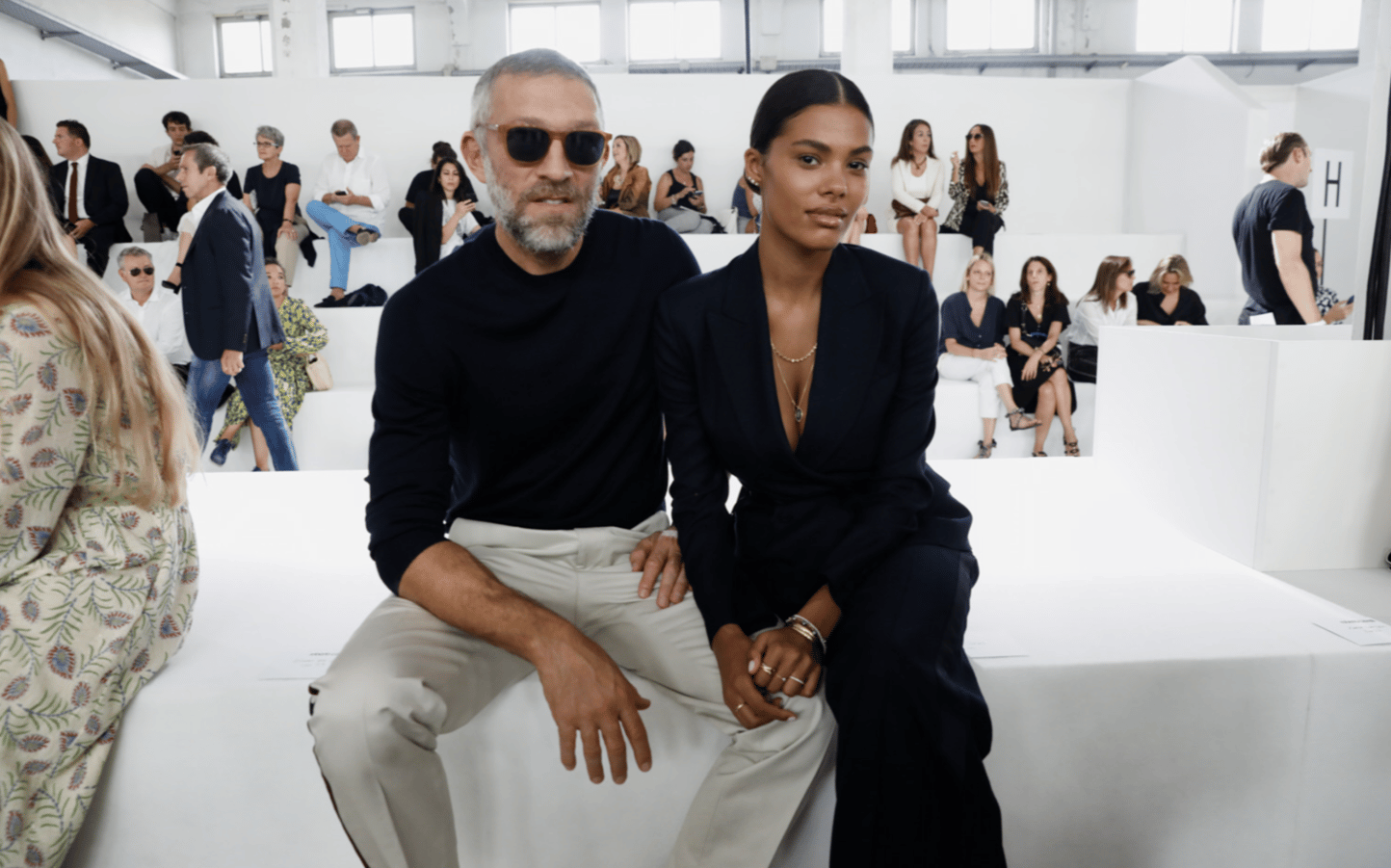 AU PREMIER RANG DU DÉFILÉ ROBERTO CAVALLI PRINTEMPS-ÉTÉ 2019-FASHION WEEK 2